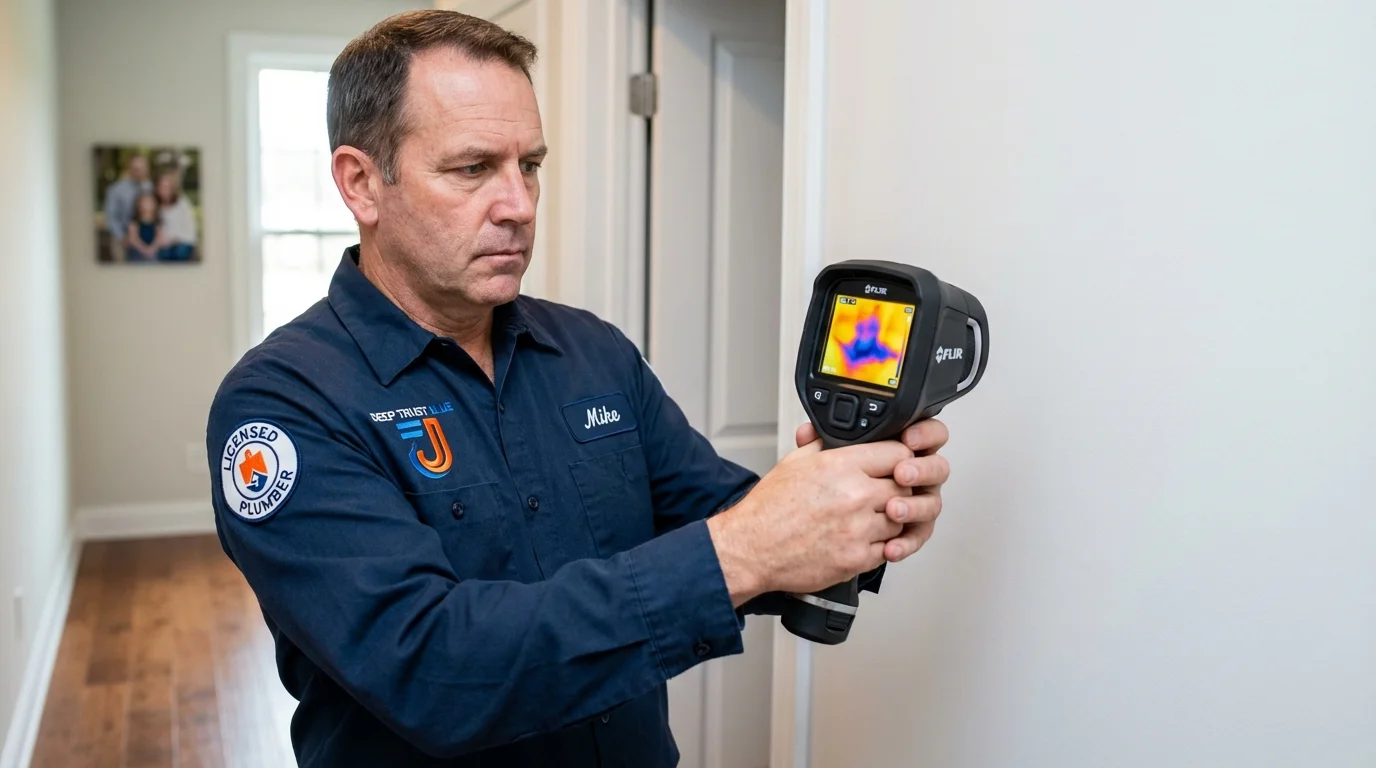 Thermal imaging leak detection by Johns Plumbing LLC in Mission Hills